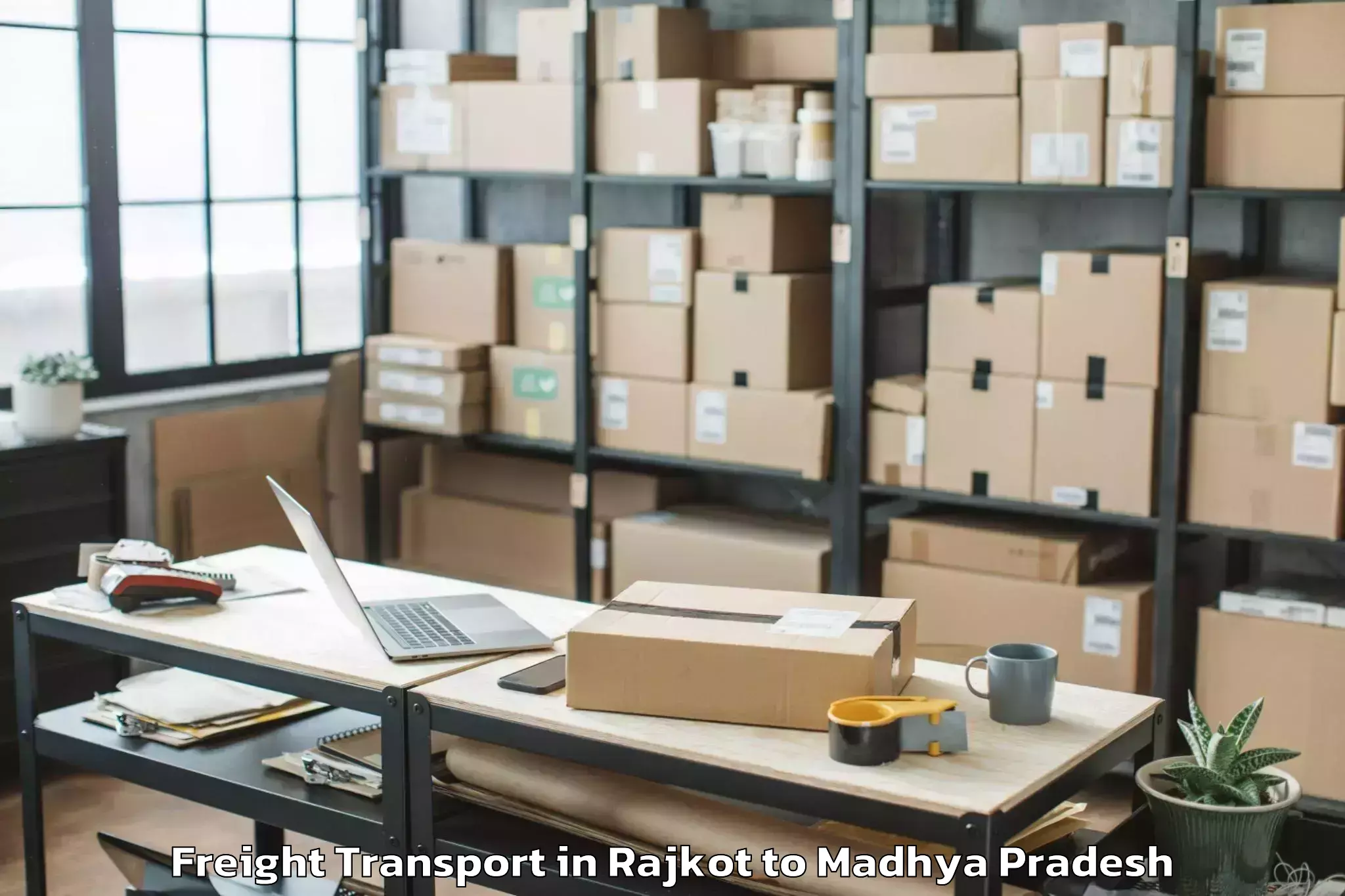 Book Rajkot to Baldevgarh Freight Transport